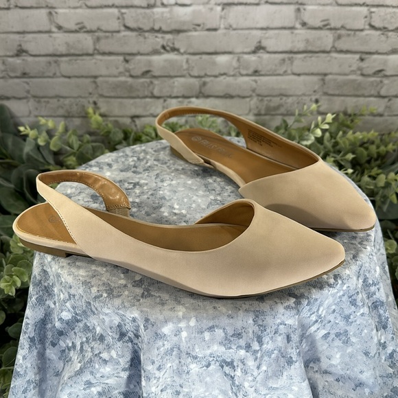 Falls Creek Nova Beige Pointed Toe Cutout Sling Back Dress Flats WMS 7.5M✨NWOT✨ - Picture 9 of 9